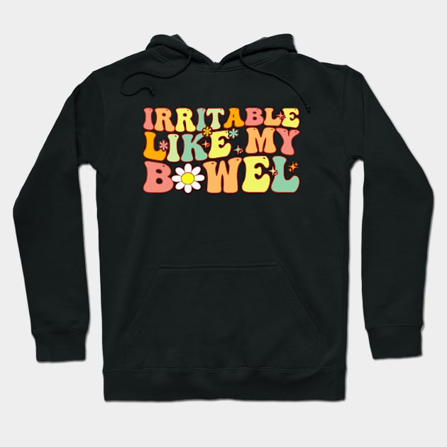 Groovy Irritable Bowel IBS Awareness My Tummy Hurts Hoodie by Merchby Khaled